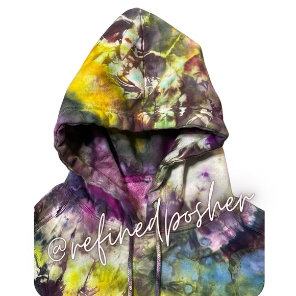Free People Movement In Motion Muscle Hoodie Sweatshirt size Medium NEW Tie Dye - Picture 6 of 10
